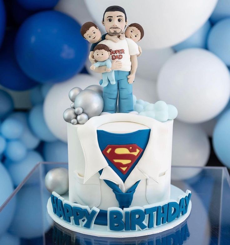 ایده کیک با تاپر فوندانت برای روز پدر