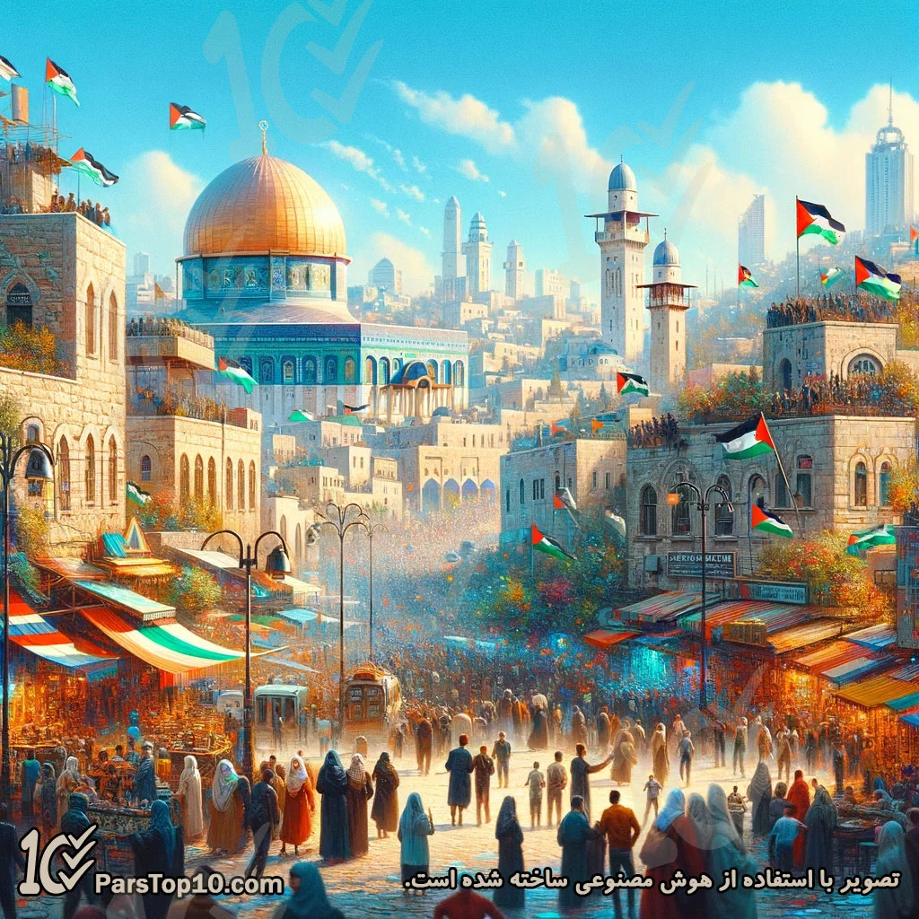 شادی مردم فلسطین از پیروزی