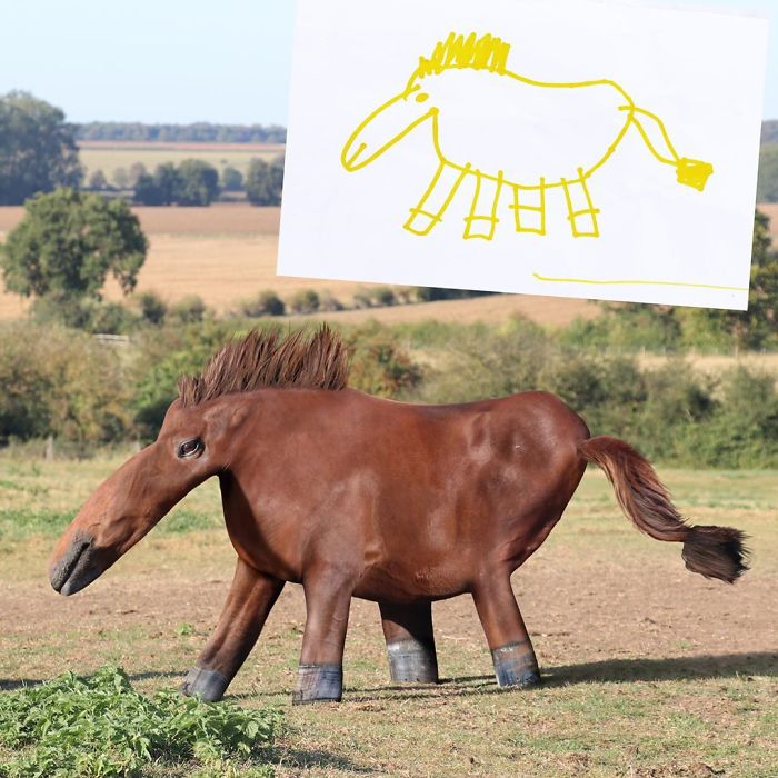 اسب در دنیای نقاشی کودکان