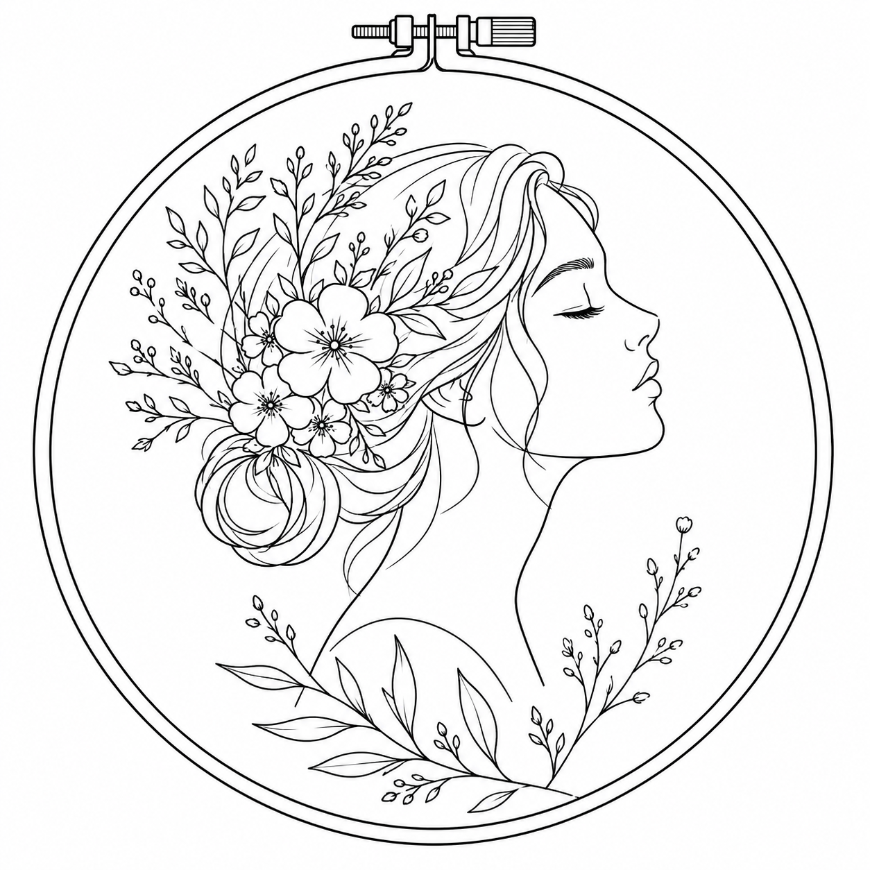 پترن گلدوزی دختر
