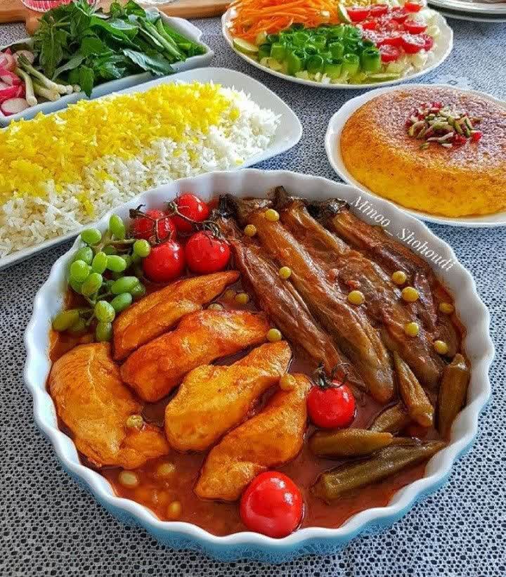 تزئین خورشت غوره مسما