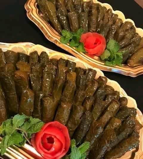 تزئین دلمه برگ مو مجلسی