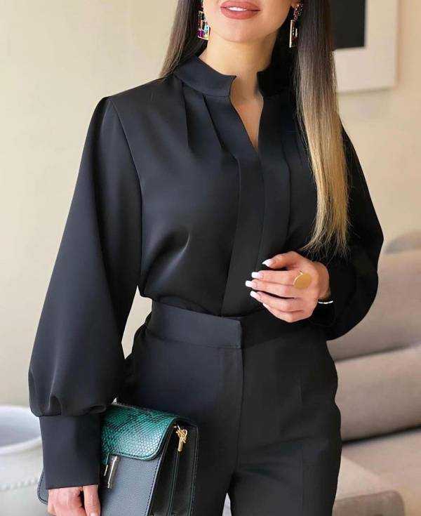شومیز مشکی ساده و شیک