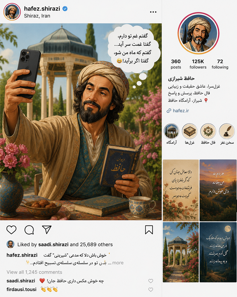 حافظ شیرازی از مشاهیر ایرانی